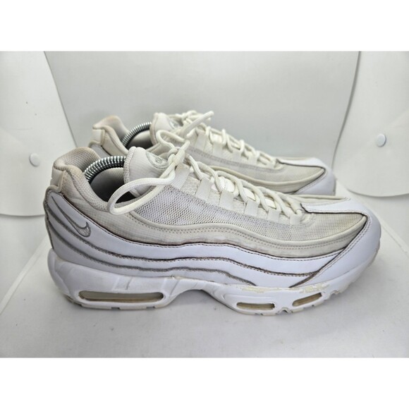 Nike Air Max 95 Essential Shoes Mens 11.5 Triple White Athletic Running Sneakers main image 4